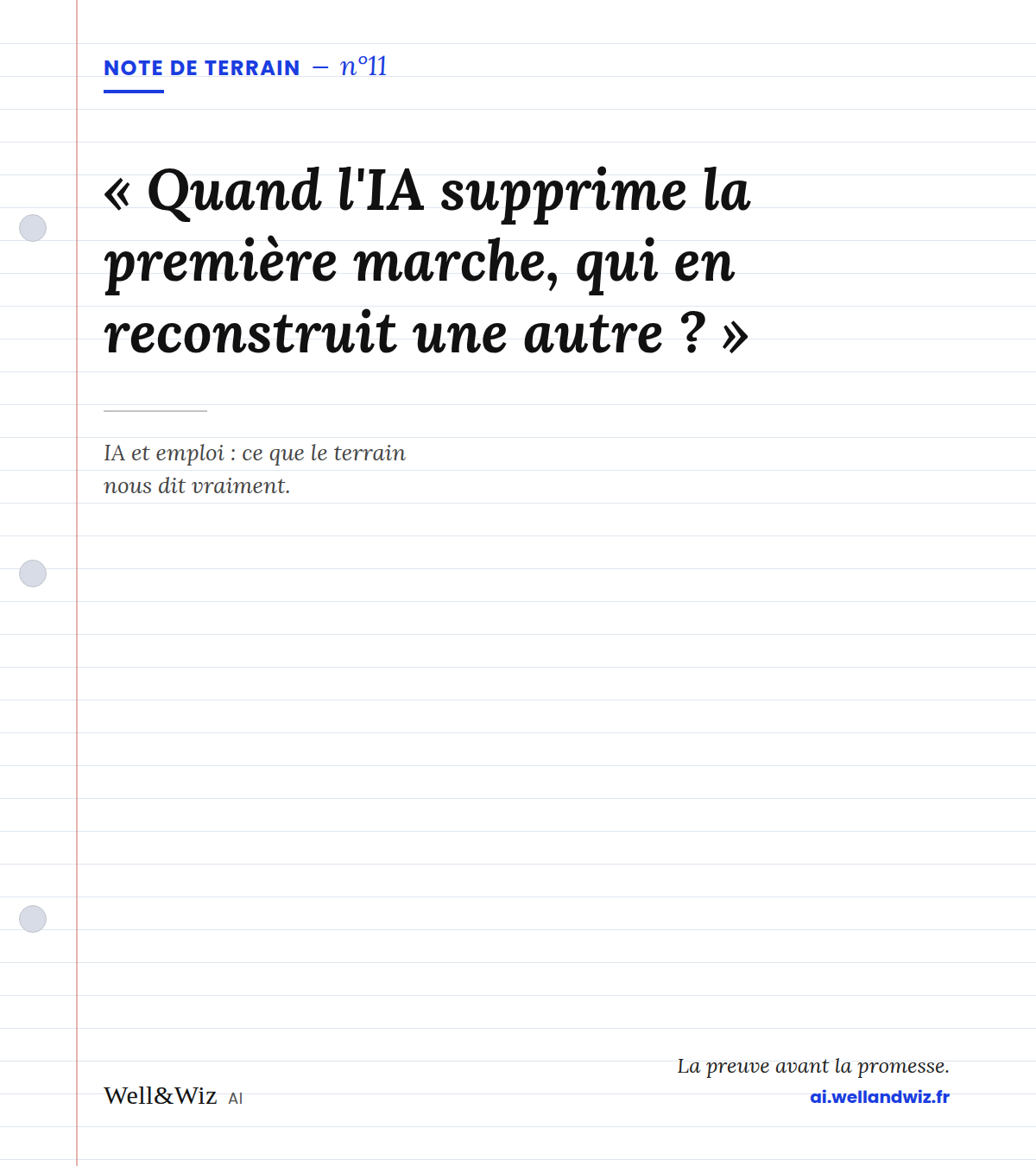 Quand l'IA supprime la première marche d'un métier, qui en reconstruit une autre ?